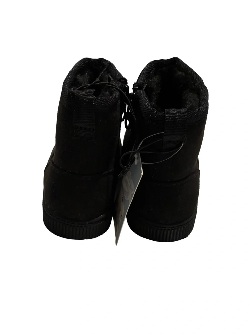 Cat & Jack Kids Black Faux Suede Booties with Zipper Size 10 NWT